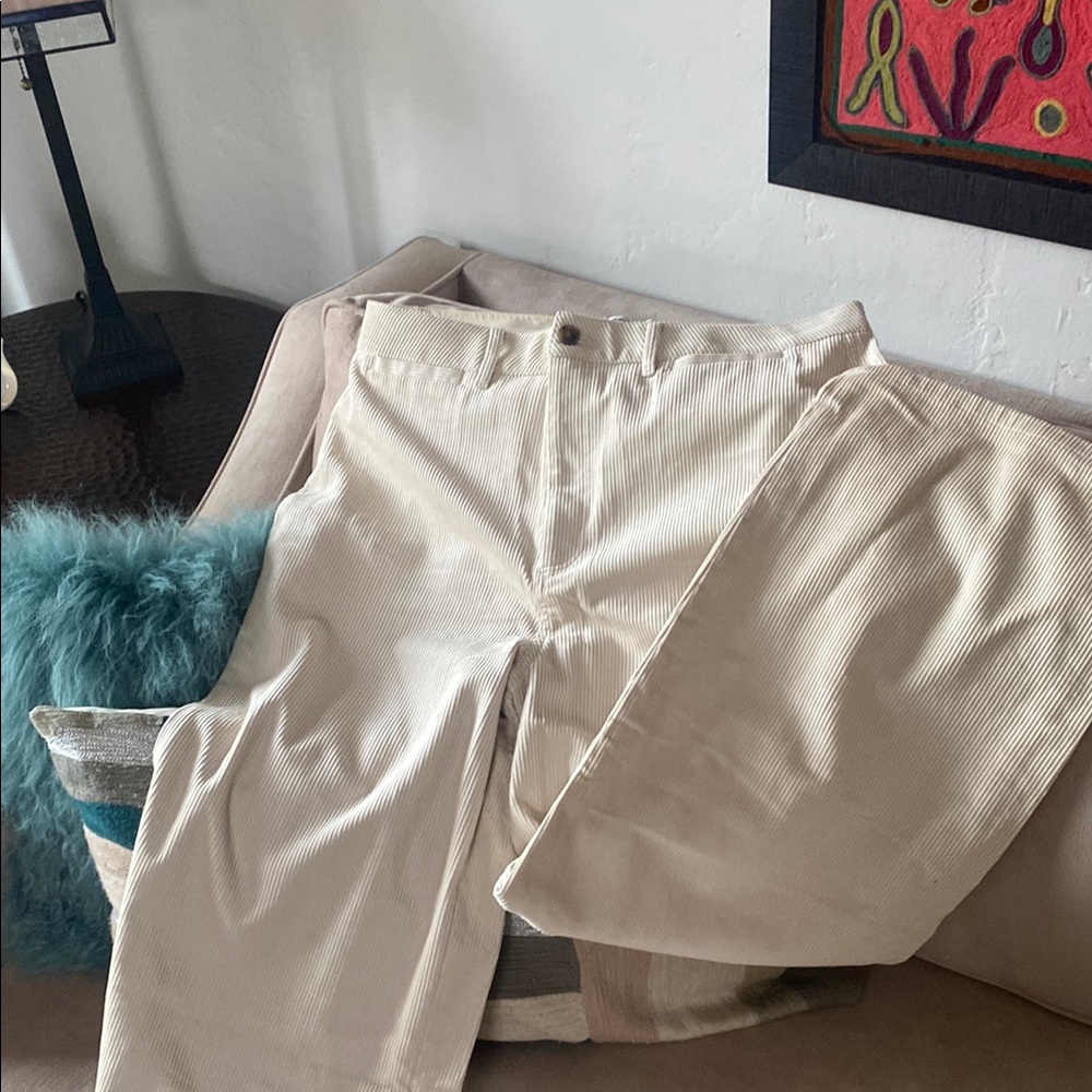 Cream Corduroy Pants - size 12